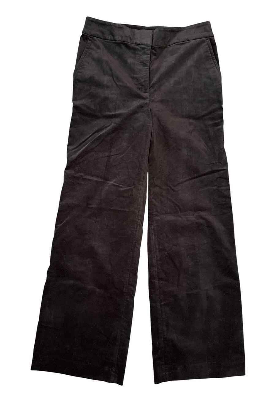 Talbots Black Wide Leg Pants Womens 6 Cotton Stretch Trousers NWT 32 Inseam